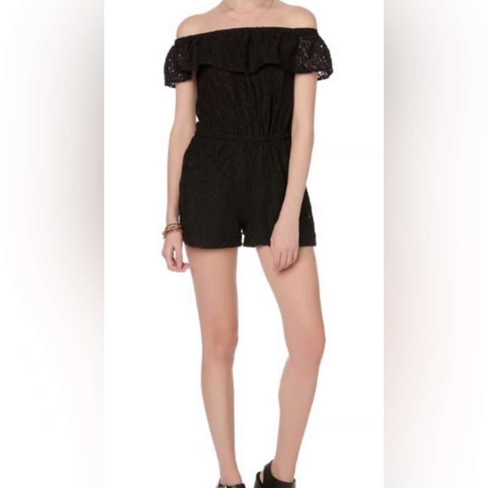 NWT Bongo Juniors Small Black Strapless Romper